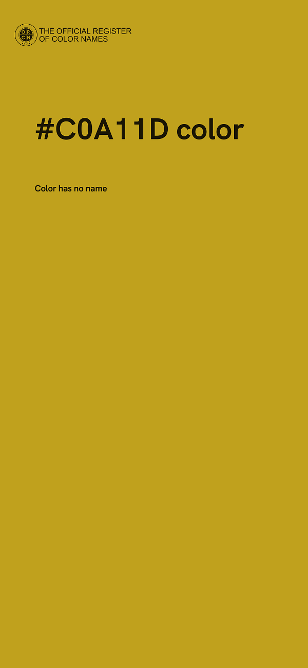 #C0A11D color image
