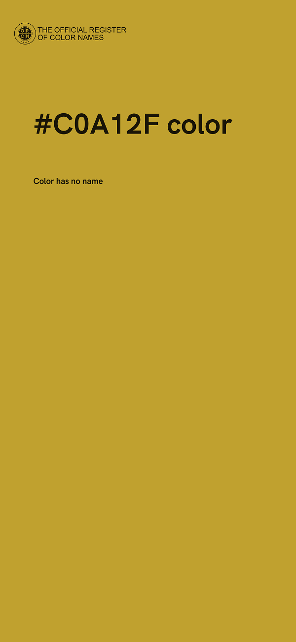 #C0A12F color image