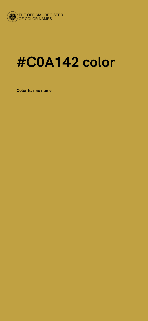 #C0A142 color image