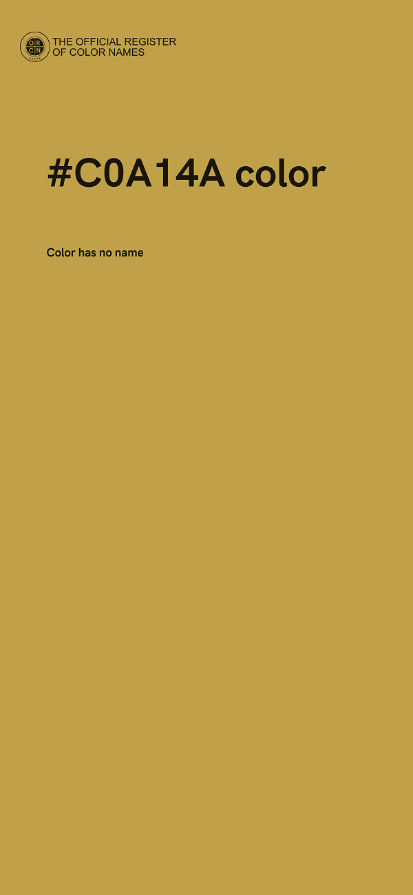 #C0A14A color image