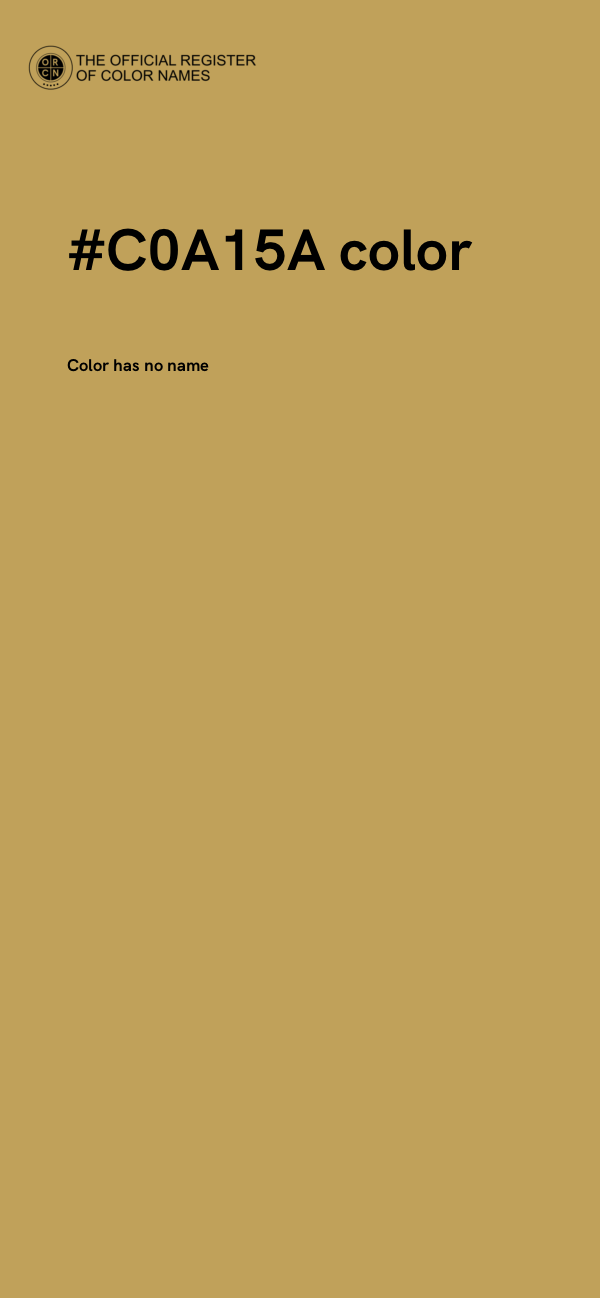 #C0A15A color image