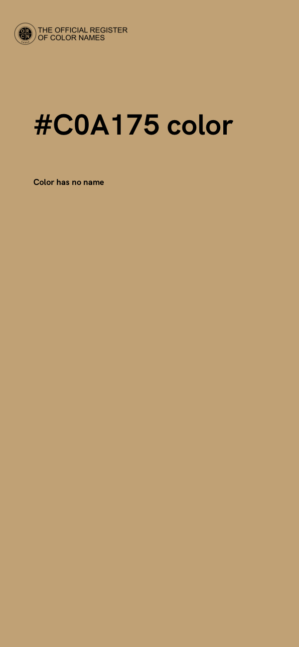 #C0A175 color image
