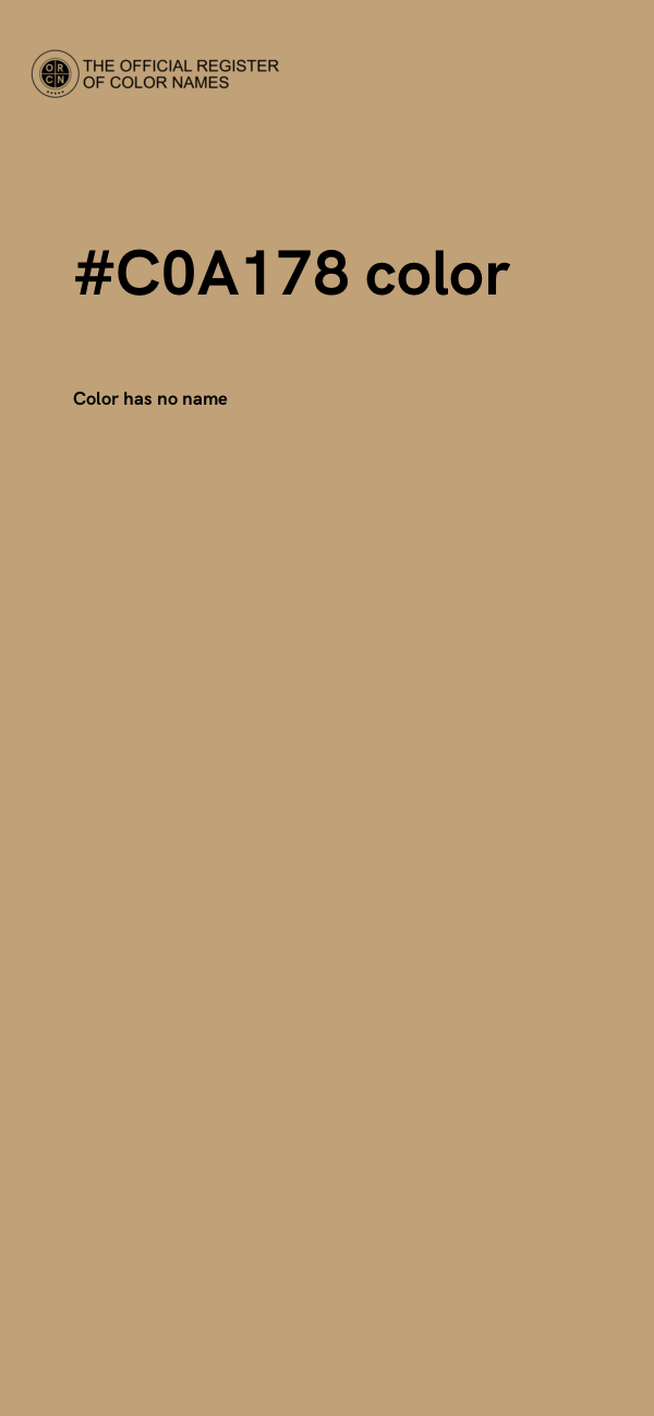 #C0A178 color image