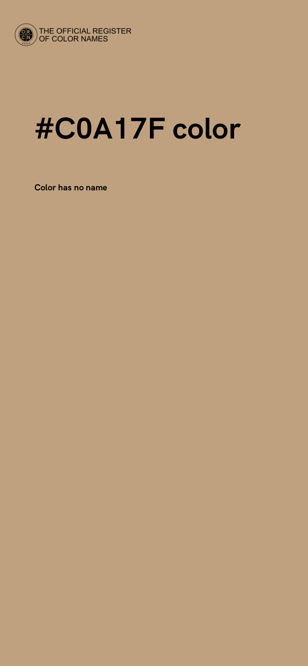 #C0A17F color image