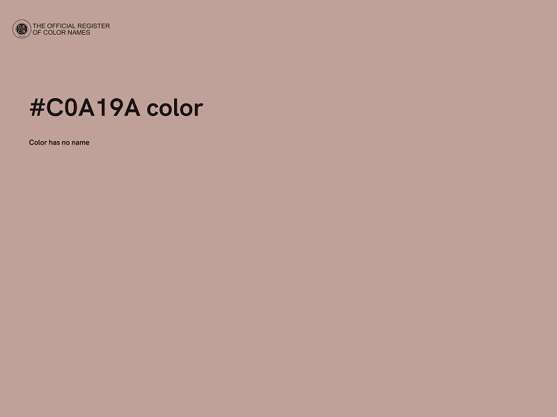 #C0A19A color image