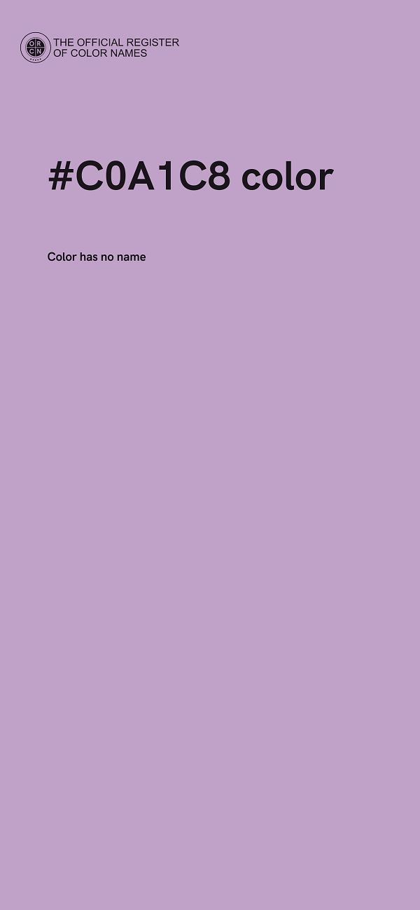 #C0A1C8 color image