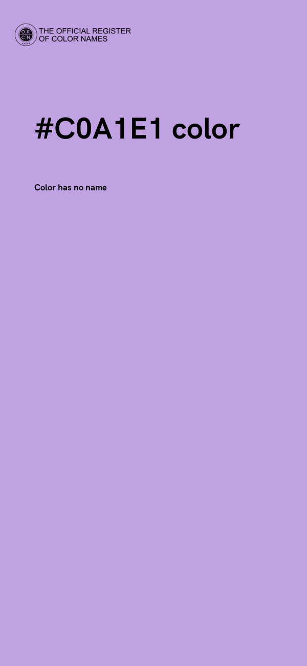 #C0A1E1 color image