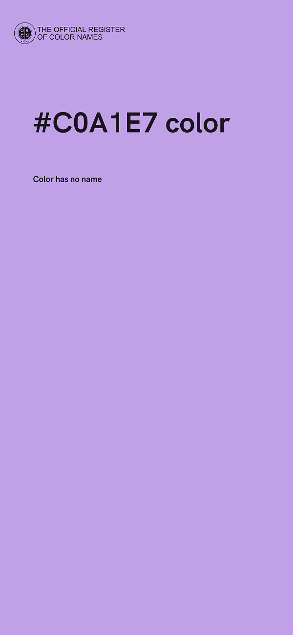 #C0A1E7 color image
