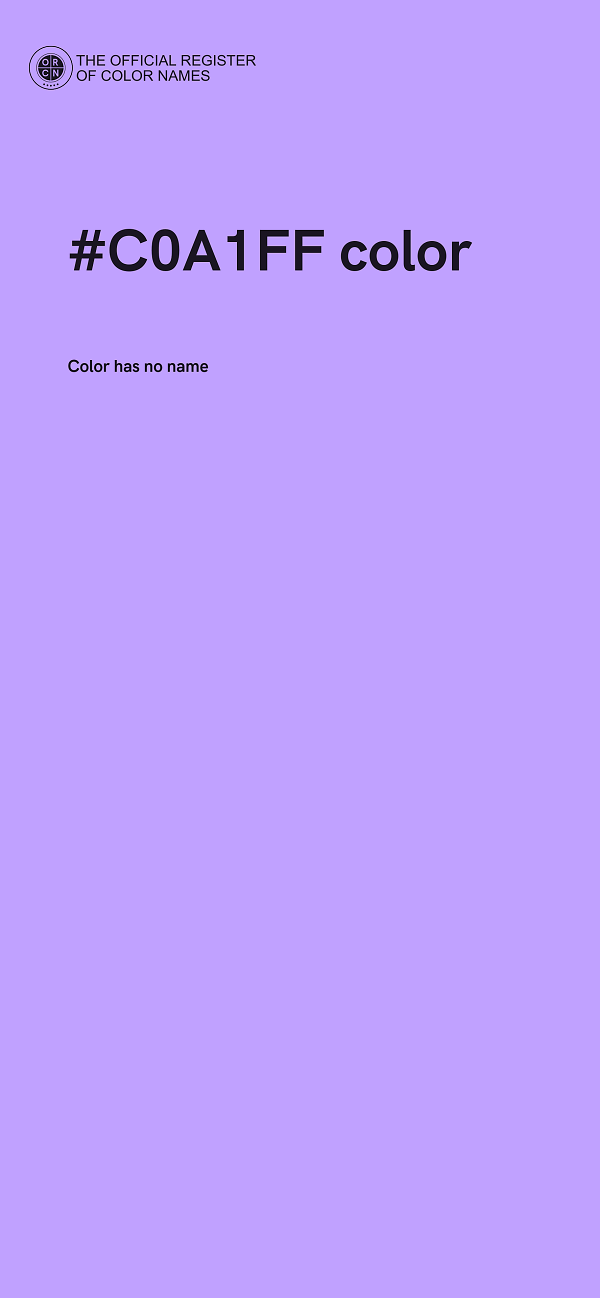 #C0A1FF color image