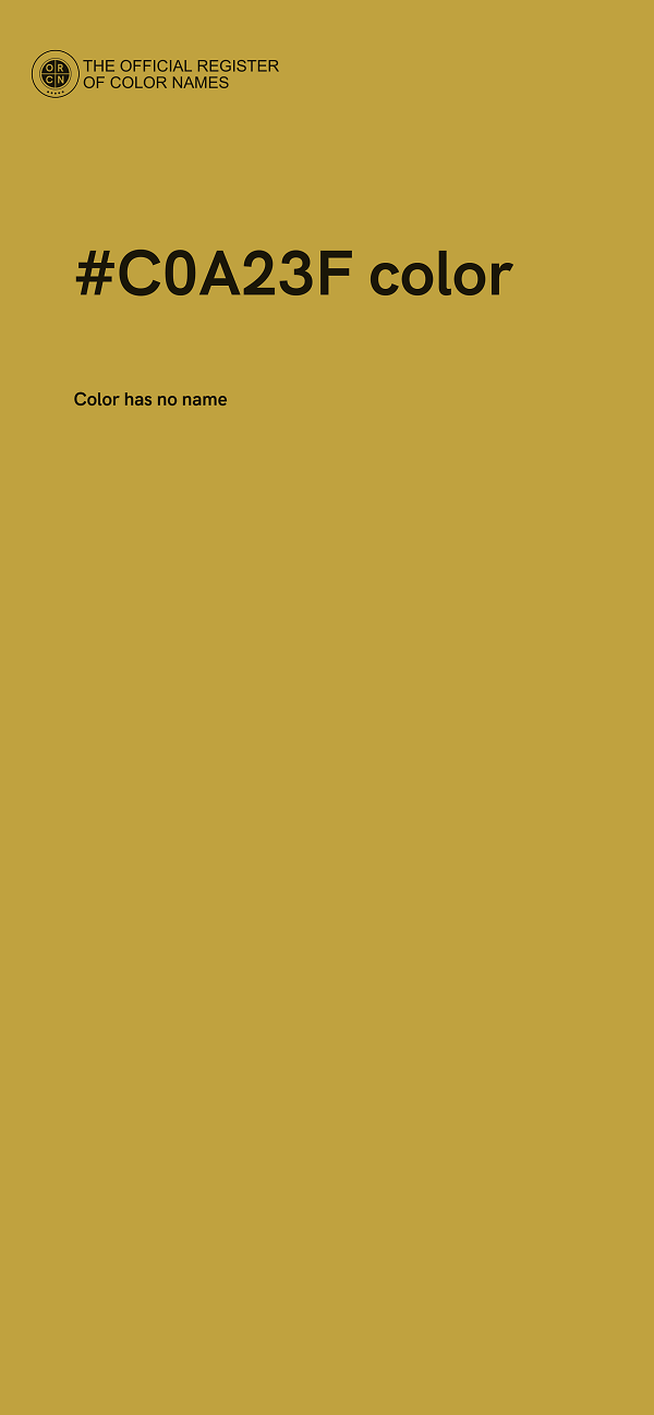 #C0A23F color image
