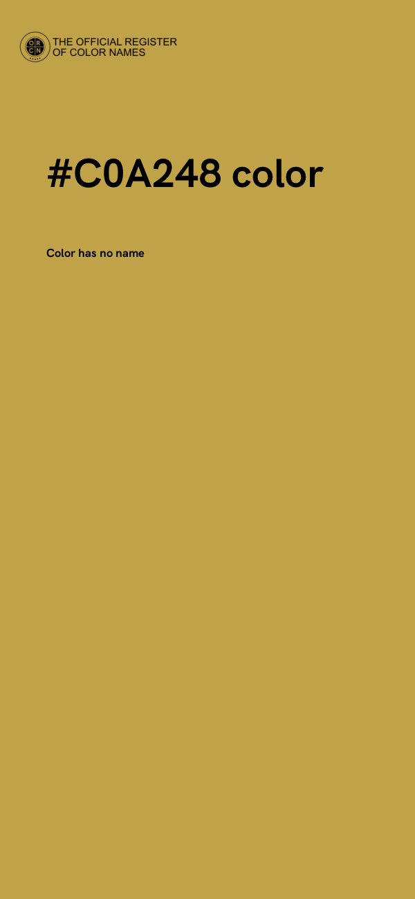 #C0A248 color image