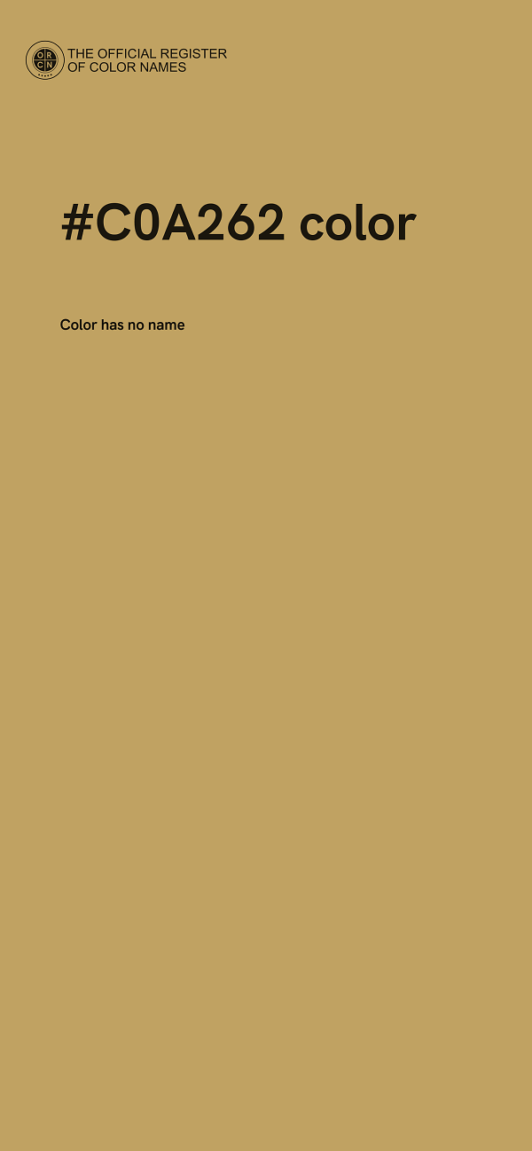 #C0A262 color image