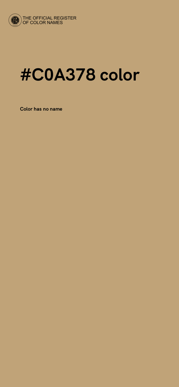#C0A378 color image