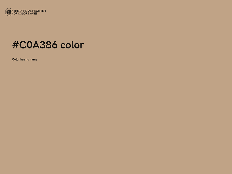 #C0A386 color image