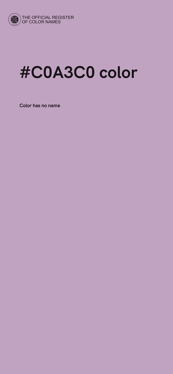 #C0A3C0 color image