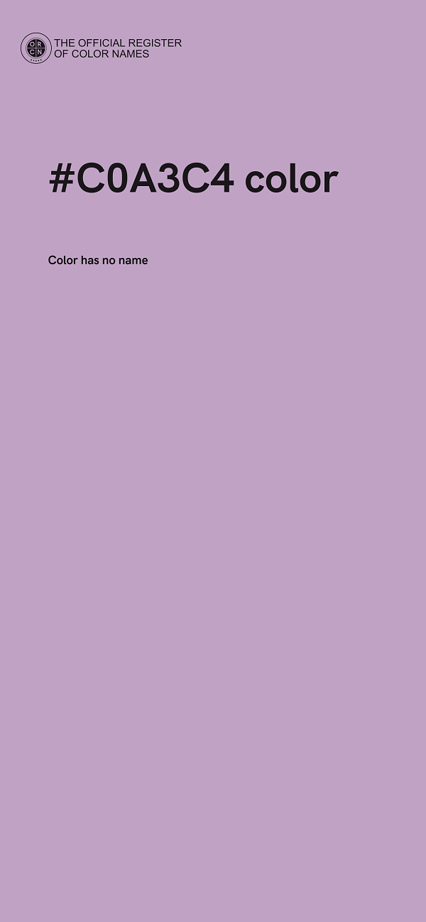 #C0A3C4 color image