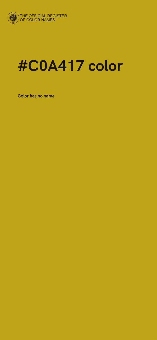 #C0A417 color image