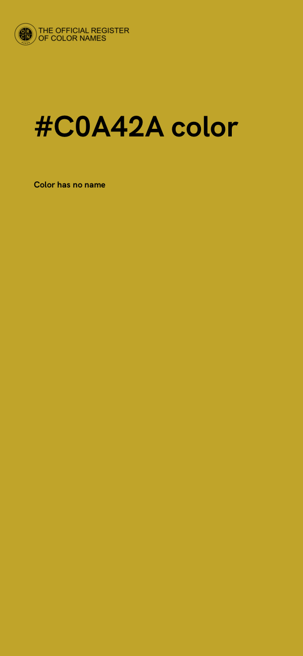 #C0A42A color image
