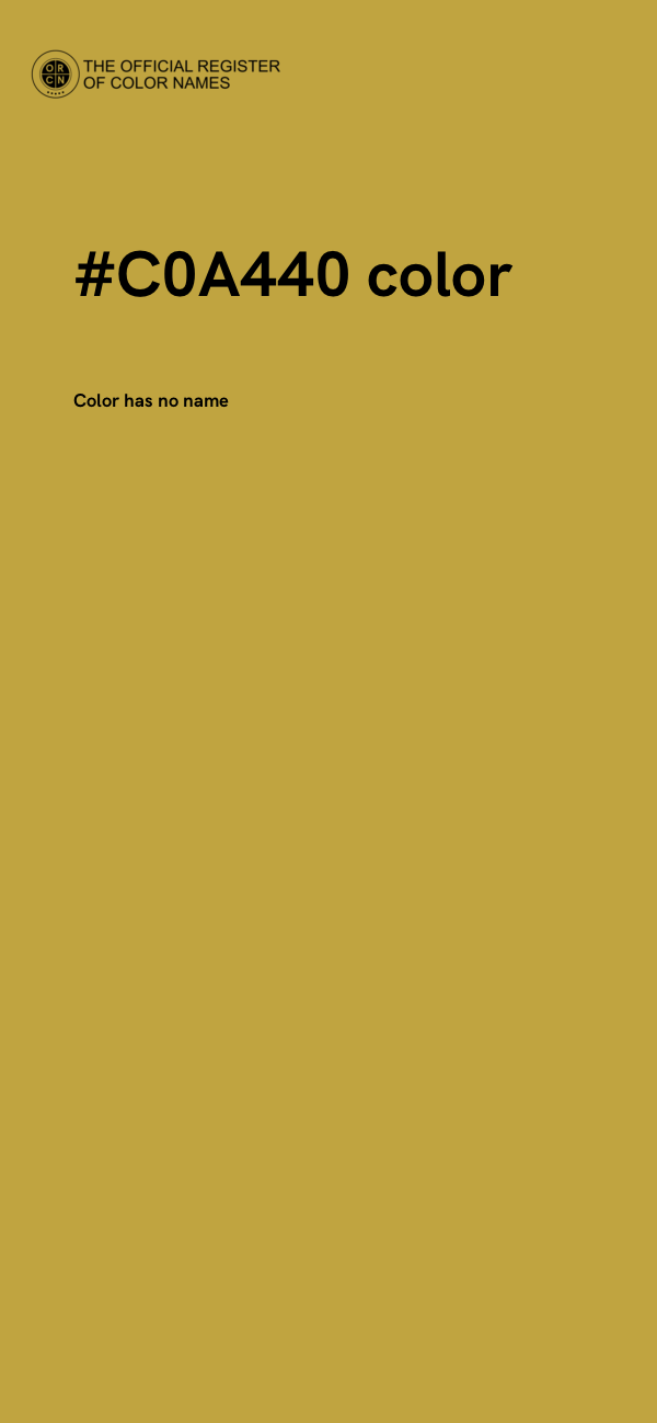 #C0A440 color image