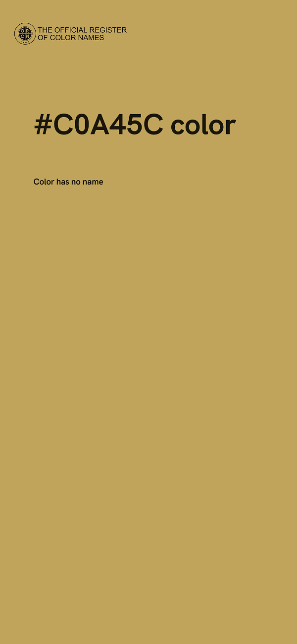 #C0A45C color image