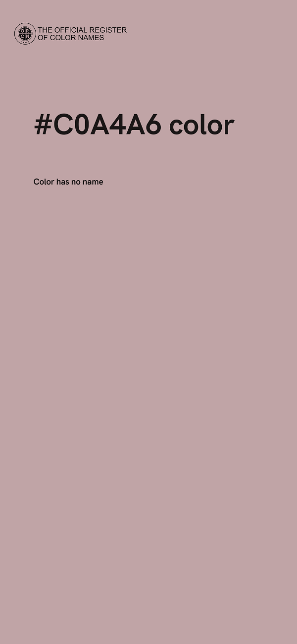 #C0A4A6 color image