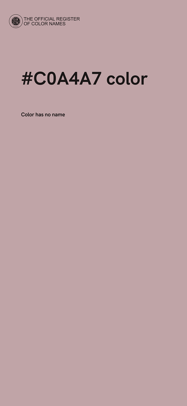 #C0A4A7 color image