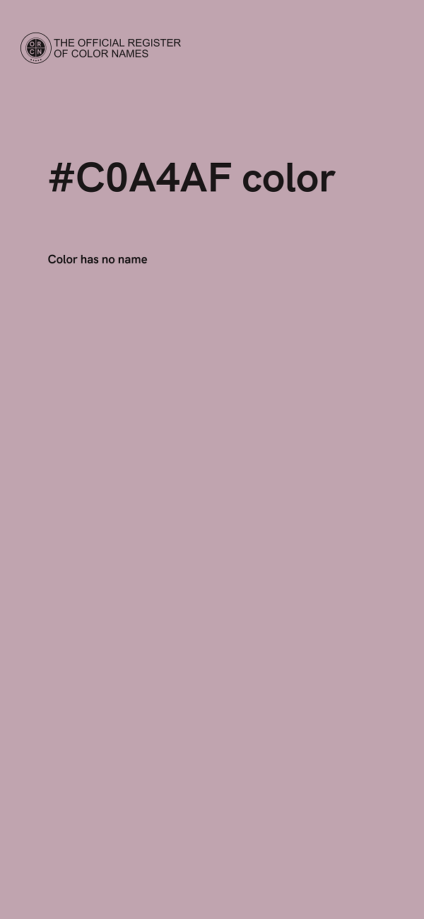 #C0A4AF color image