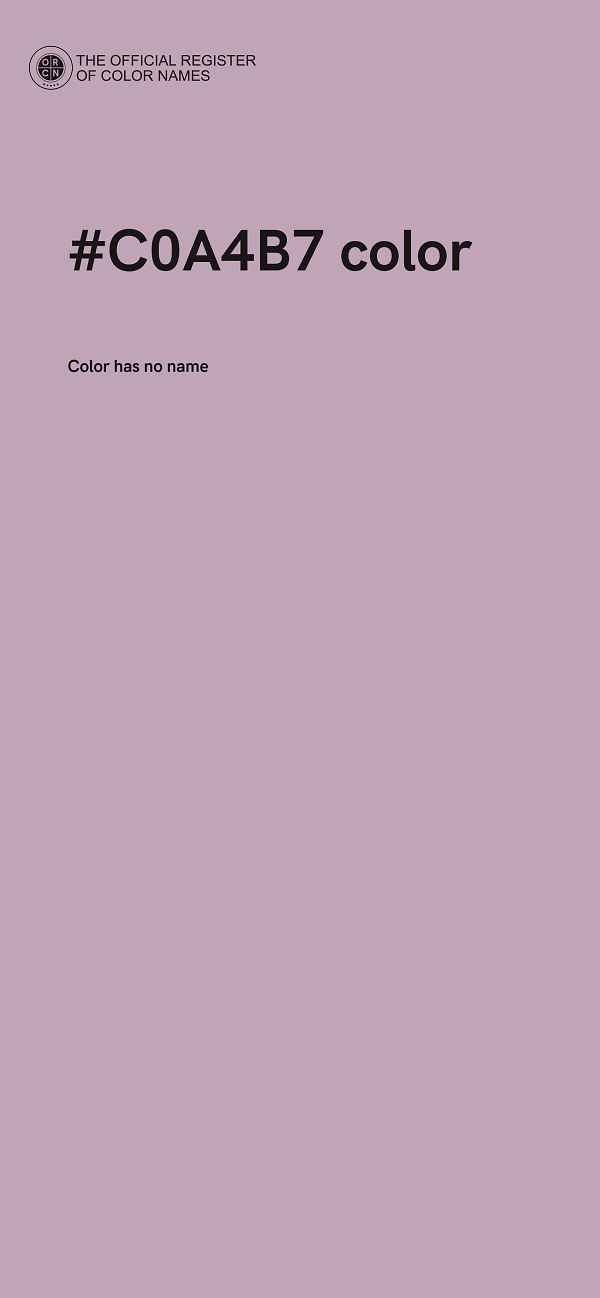 #C0A4B7 color image