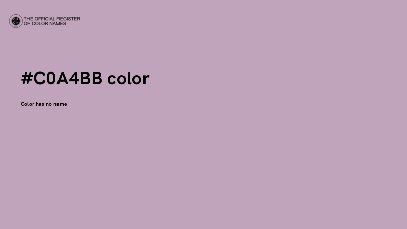 #C0A4BB color image