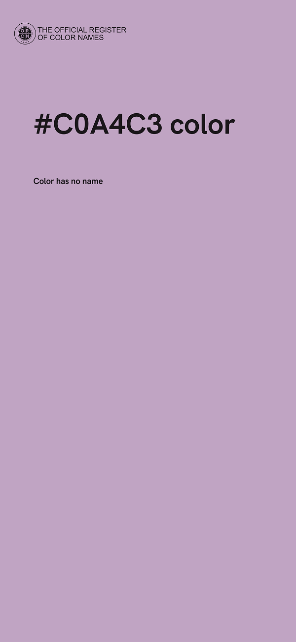 #C0A4C3 color image