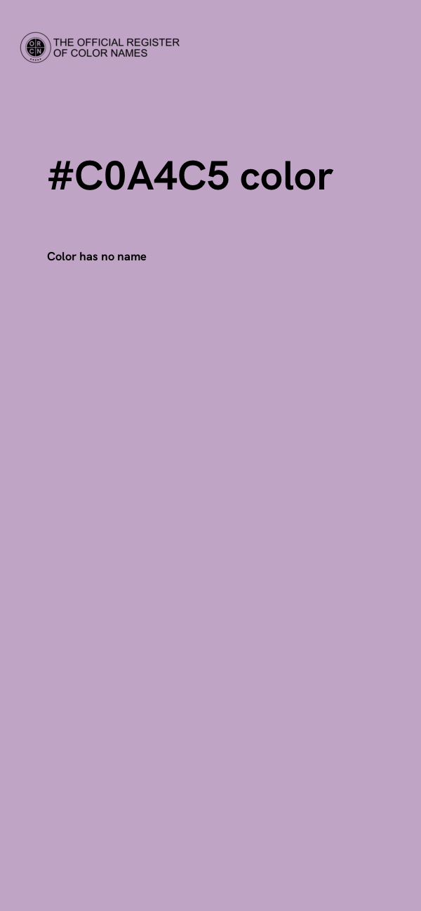 #C0A4C5 color image