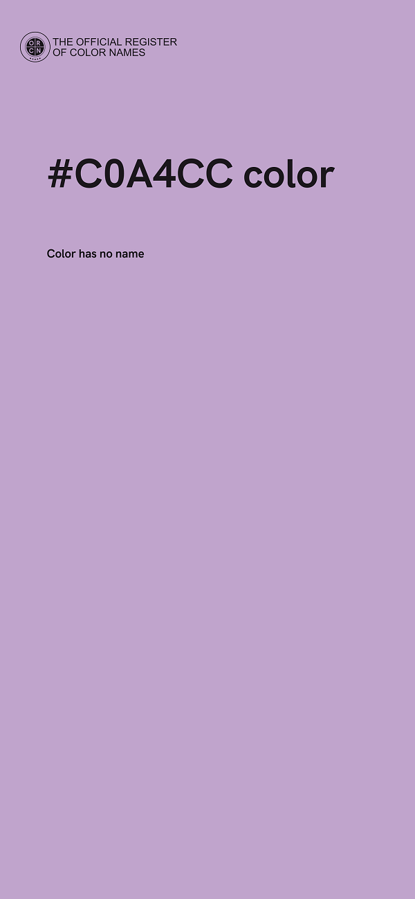 #C0A4CC color image