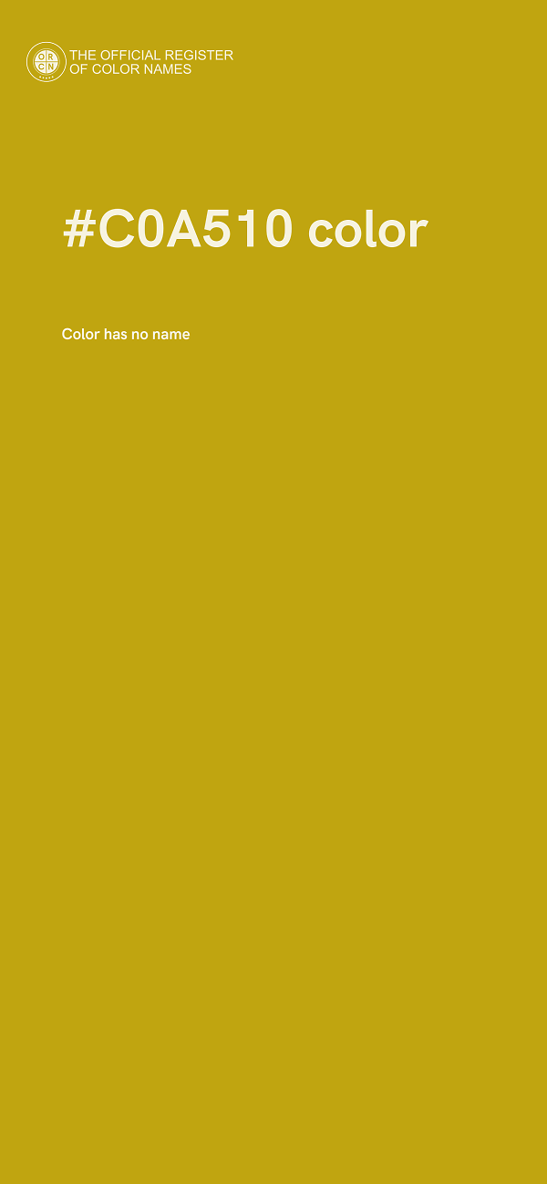 #C0A510 color image