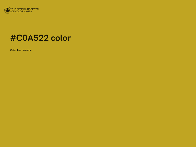 #C0A522 color image