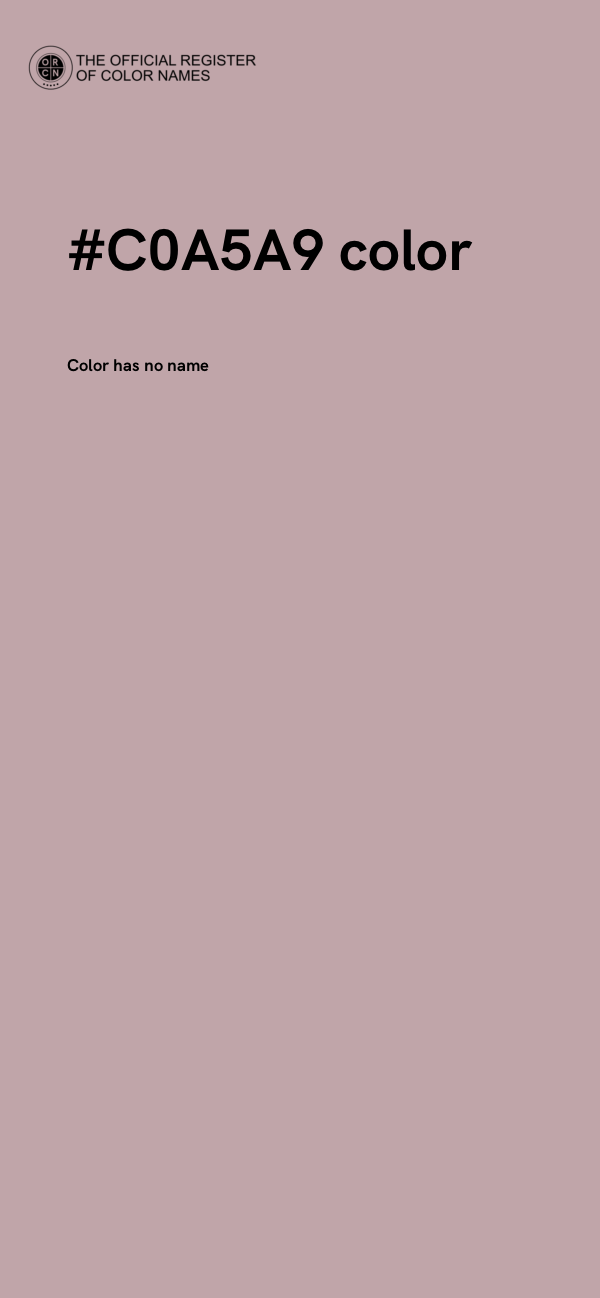 #C0A5A9 color image