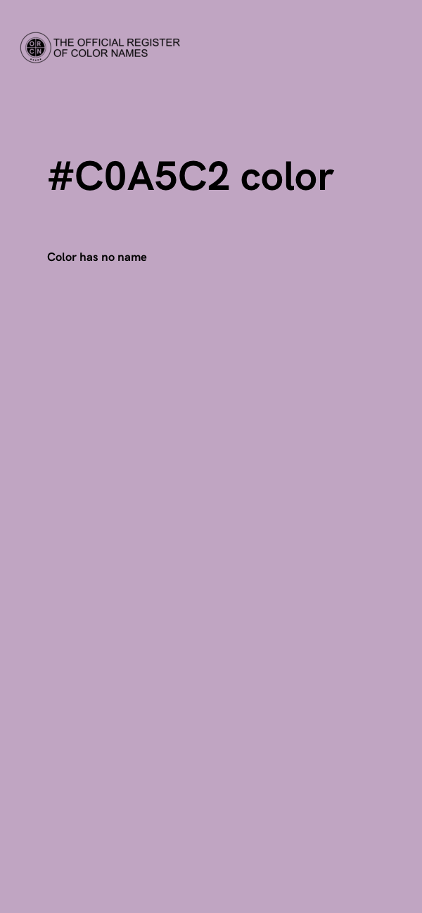 #C0A5C2 color image