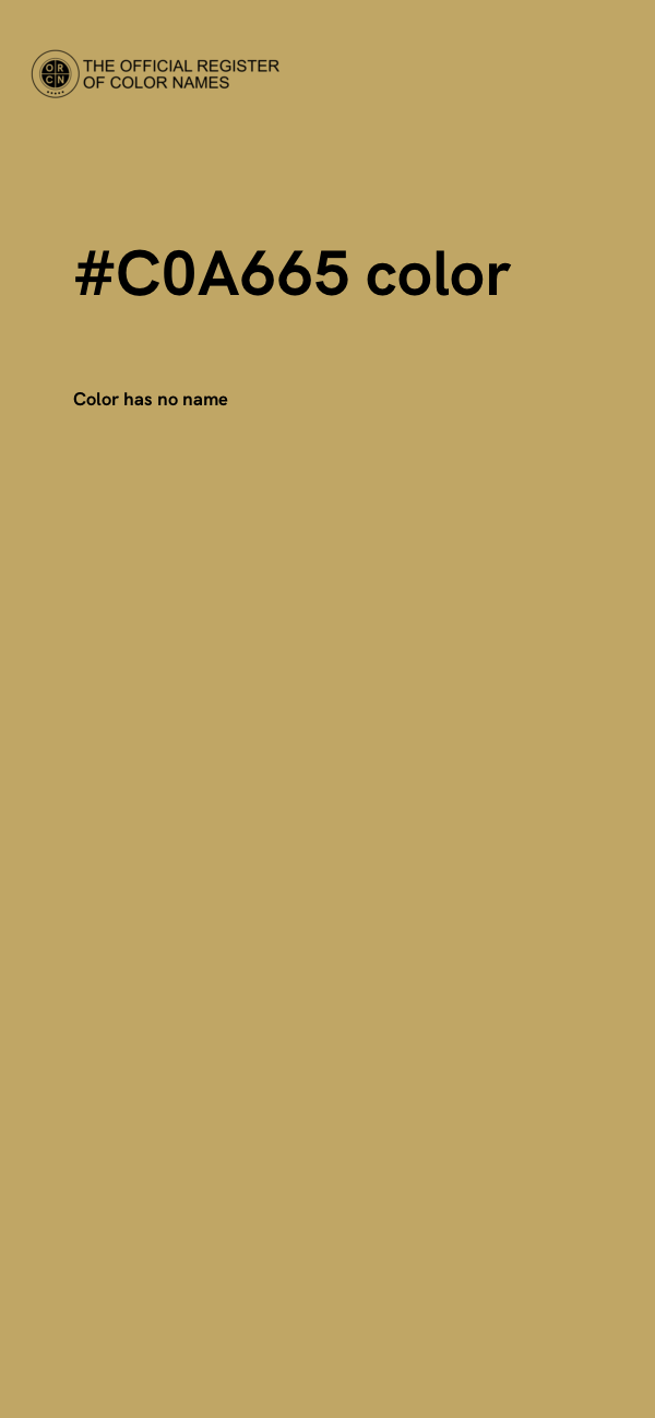 #C0A665 color image