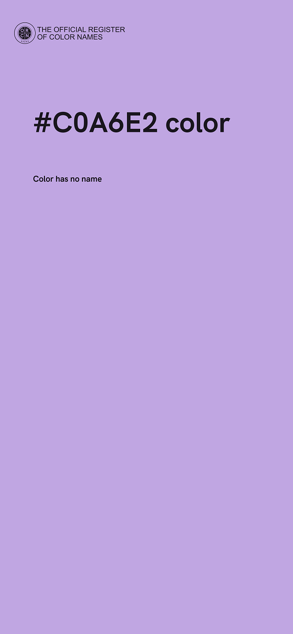 #C0A6E2 color image