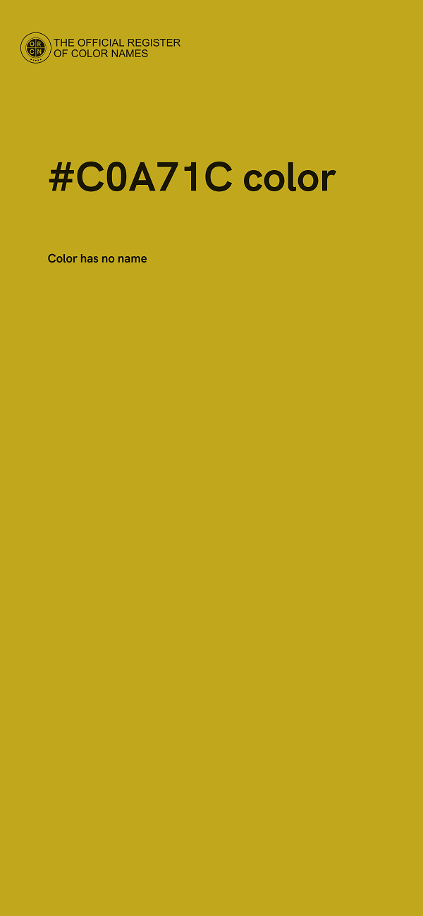 #C0A71C color image