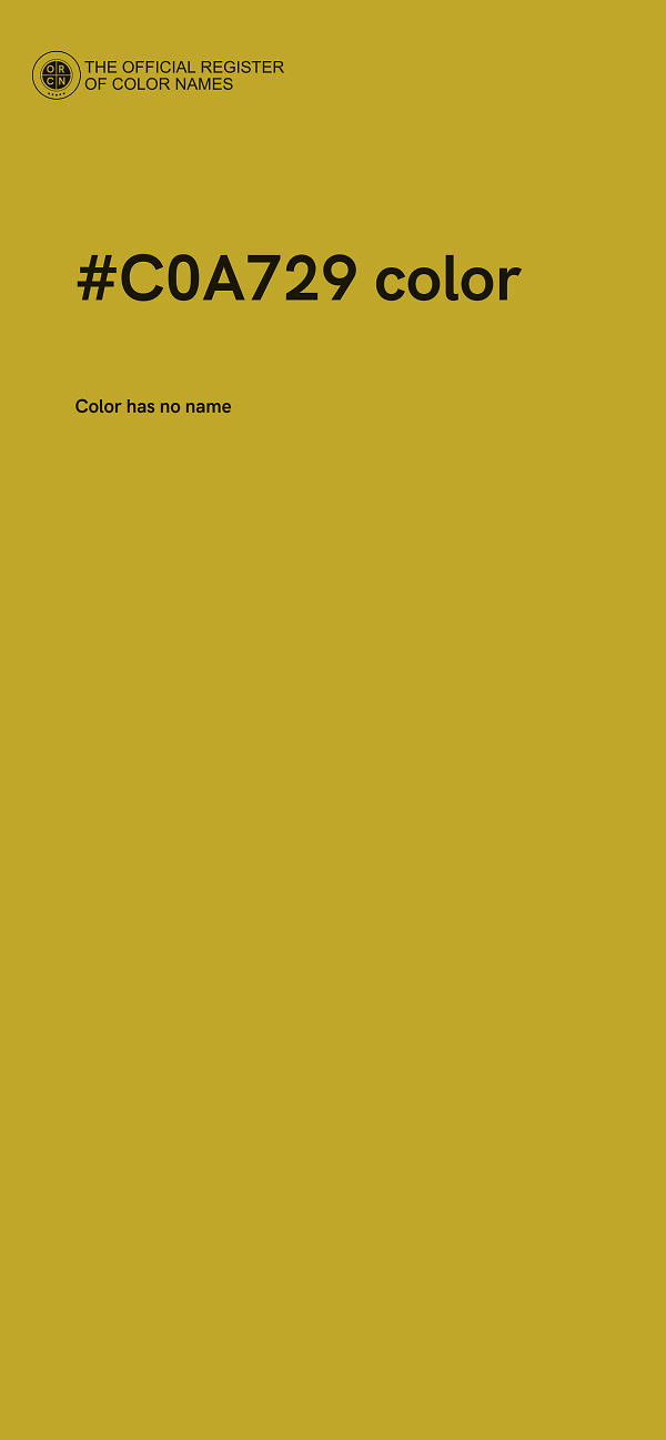 #C0A729 color image