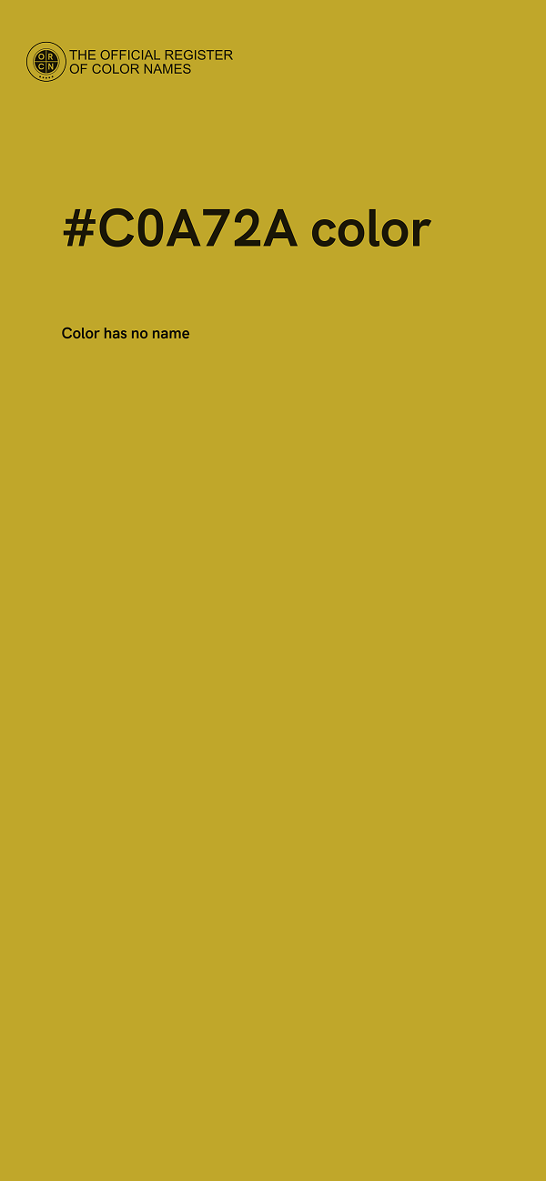 #C0A72A color image