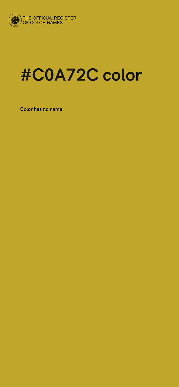 #C0A72C color image