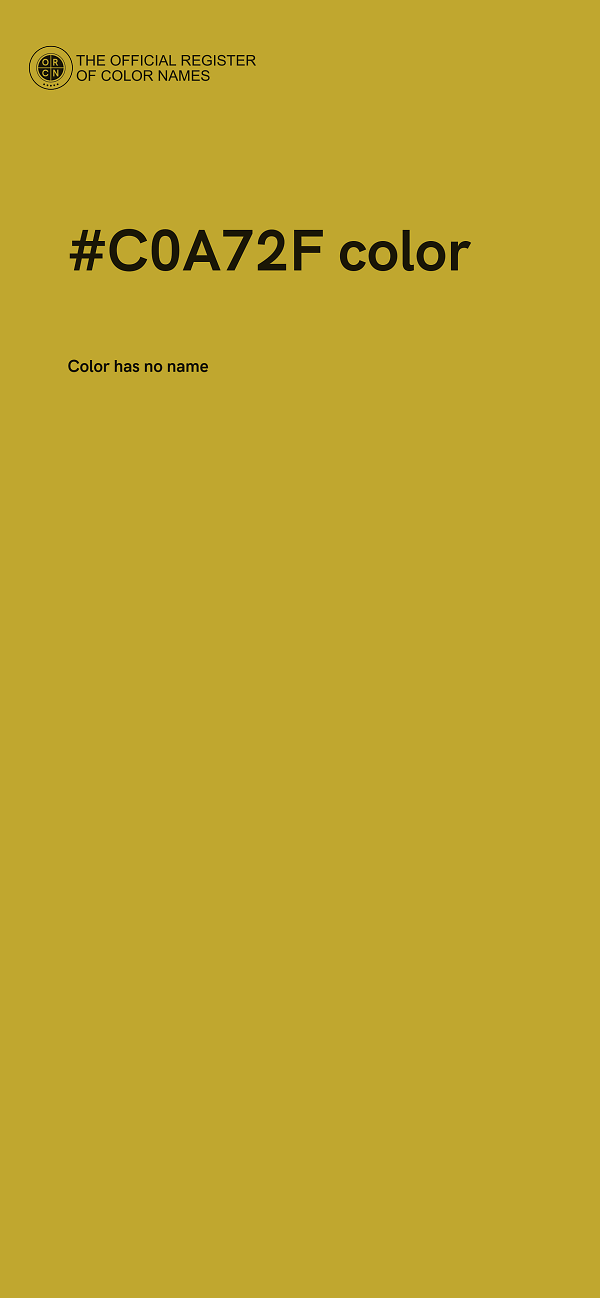 #C0A72F color image