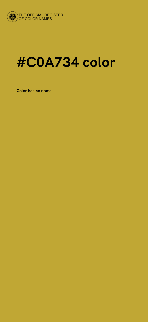#C0A734 color image