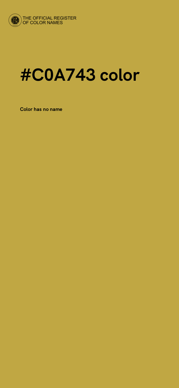 #C0A743 color image