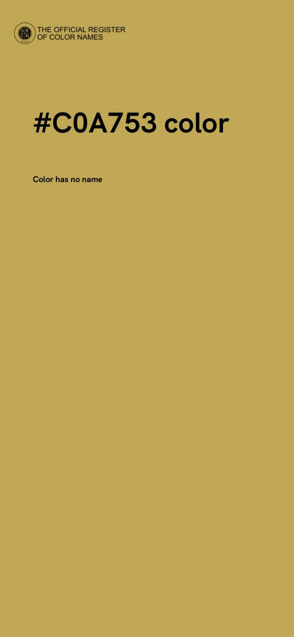 #C0A753 color image