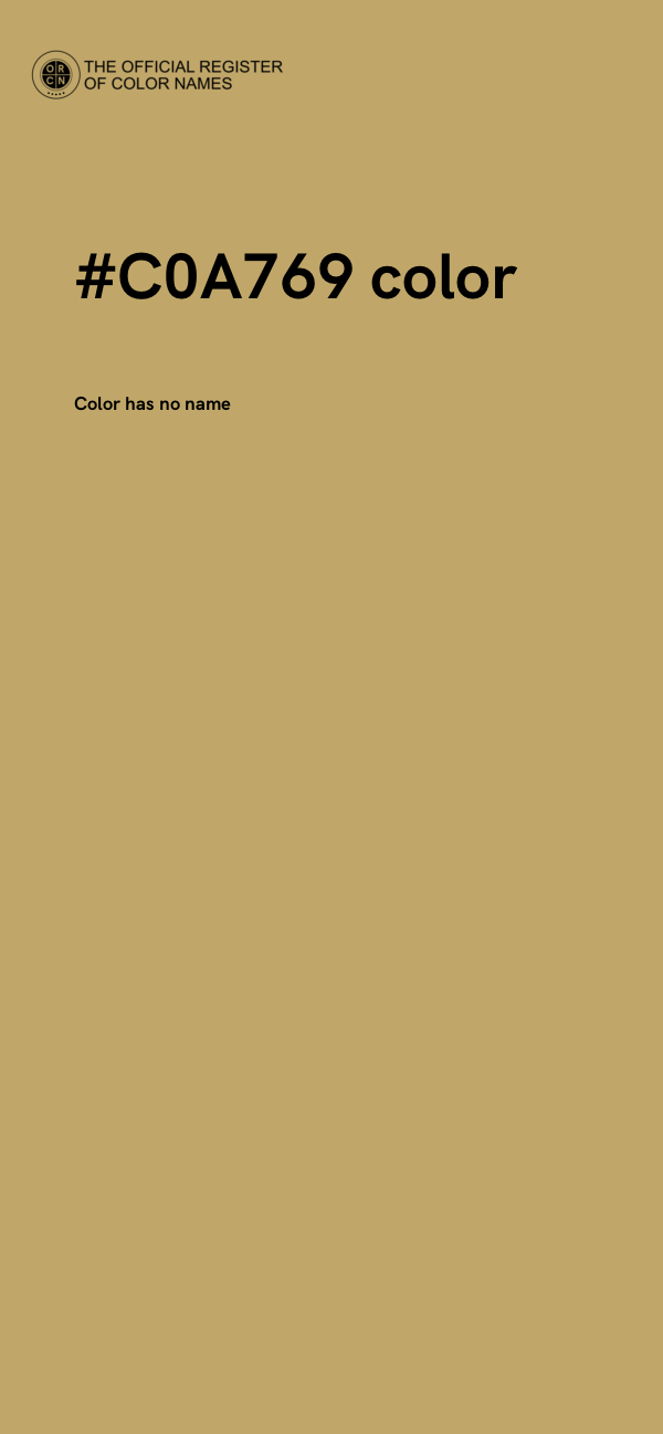 #C0A769 color image