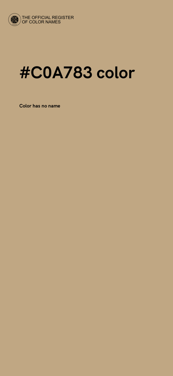 #C0A783 color image