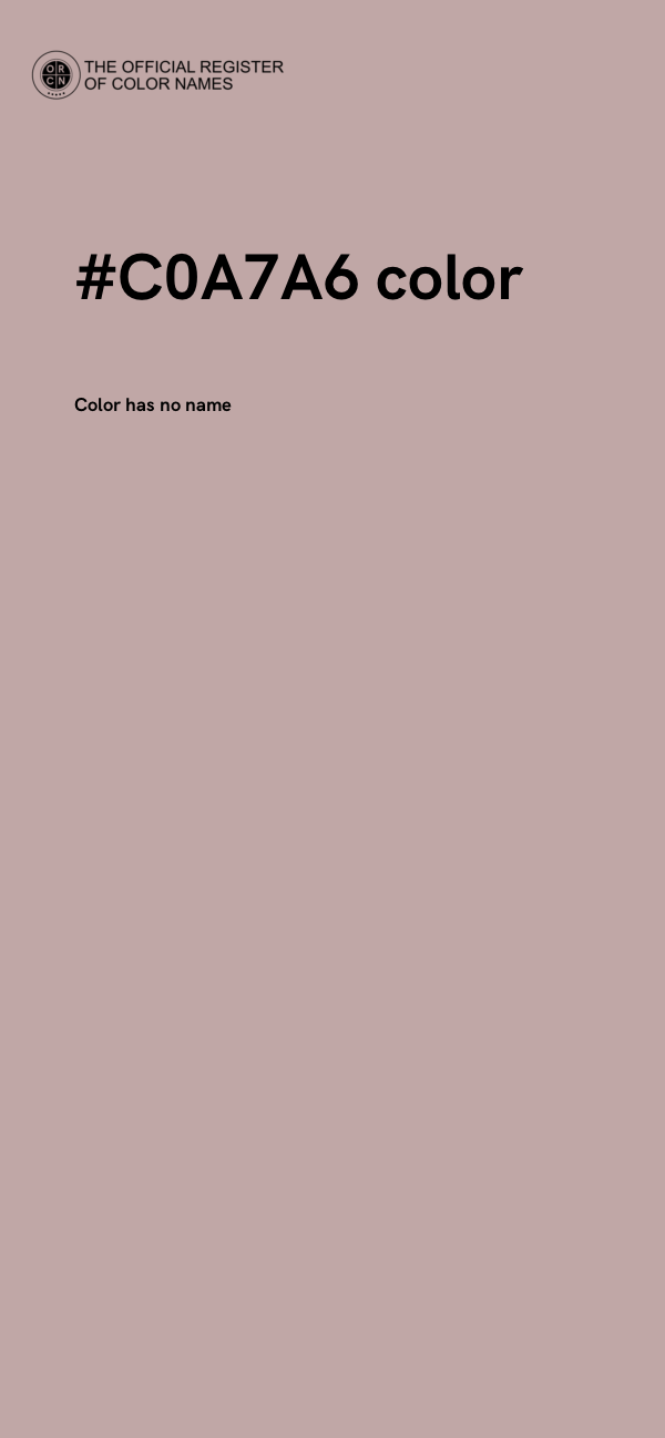 #C0A7A6 color image