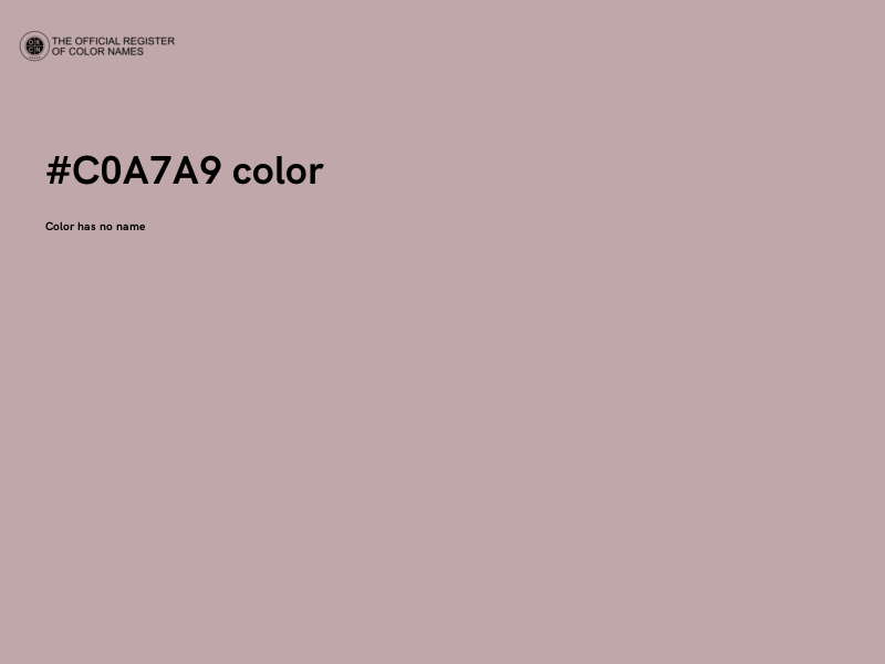 #C0A7A9 color image